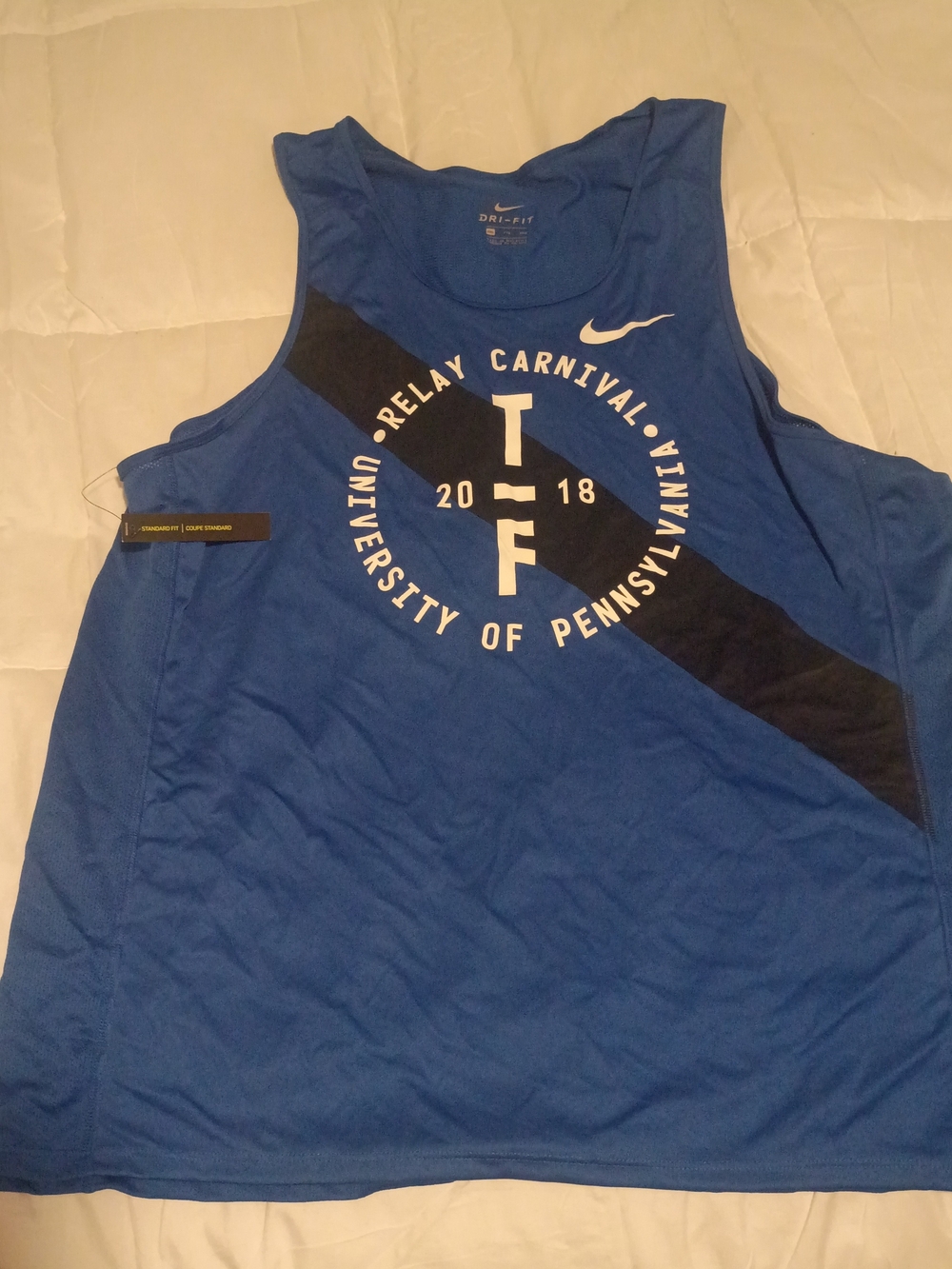 Nike Dri-FIT Royal Blue Relay Carnival Tank - University of Pennsylvania